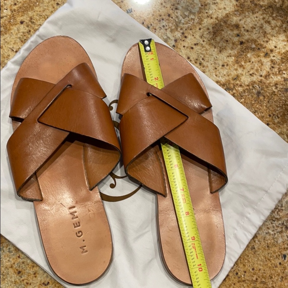 Gemi saddle brown slide sandals - Picture 7 of 7